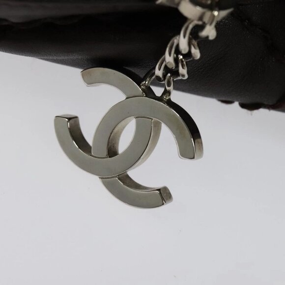 CHANEL Wild Stitch Matelasse Hand Bag Leather Brown Silver CC Auth 135451 - Picture 10 of 16